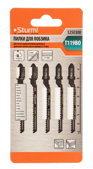 Пилки д/лобзика Sturm T119BO 5250608 
