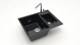 Кух.мойка Granit MARRBAXX глянц Жаклин Z190 Q4 (ЧЁРН)