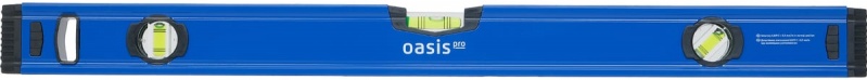 Уровень алюминиевый Oasis 800мм, коробчатый, 3 глазка, линейка Уровень алюминиевый Oasis 800мм, коробчатый, 3 глазка, линейка