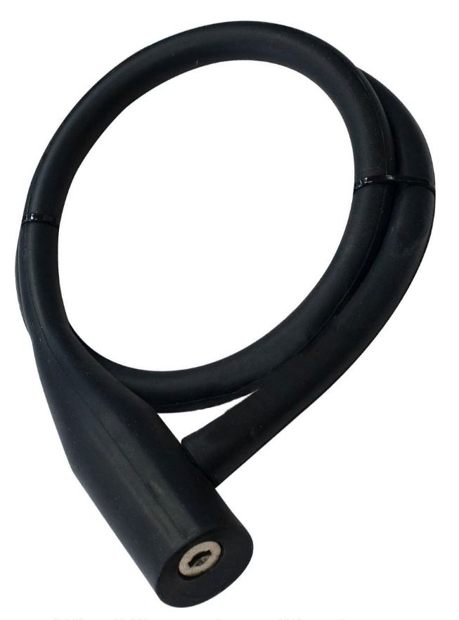Велозамок "Pulse" трос 12*800, силиконовый, с ключом