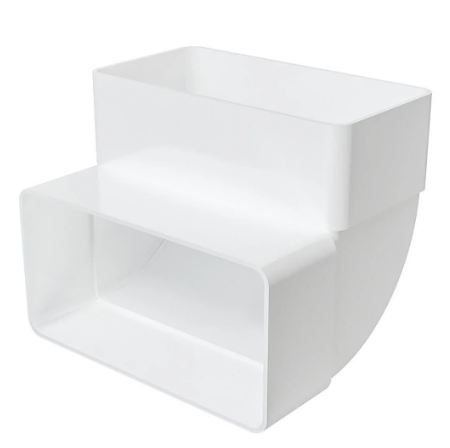 Колено вертикальное пластик ERA 90*, 60х120 /612КВП/