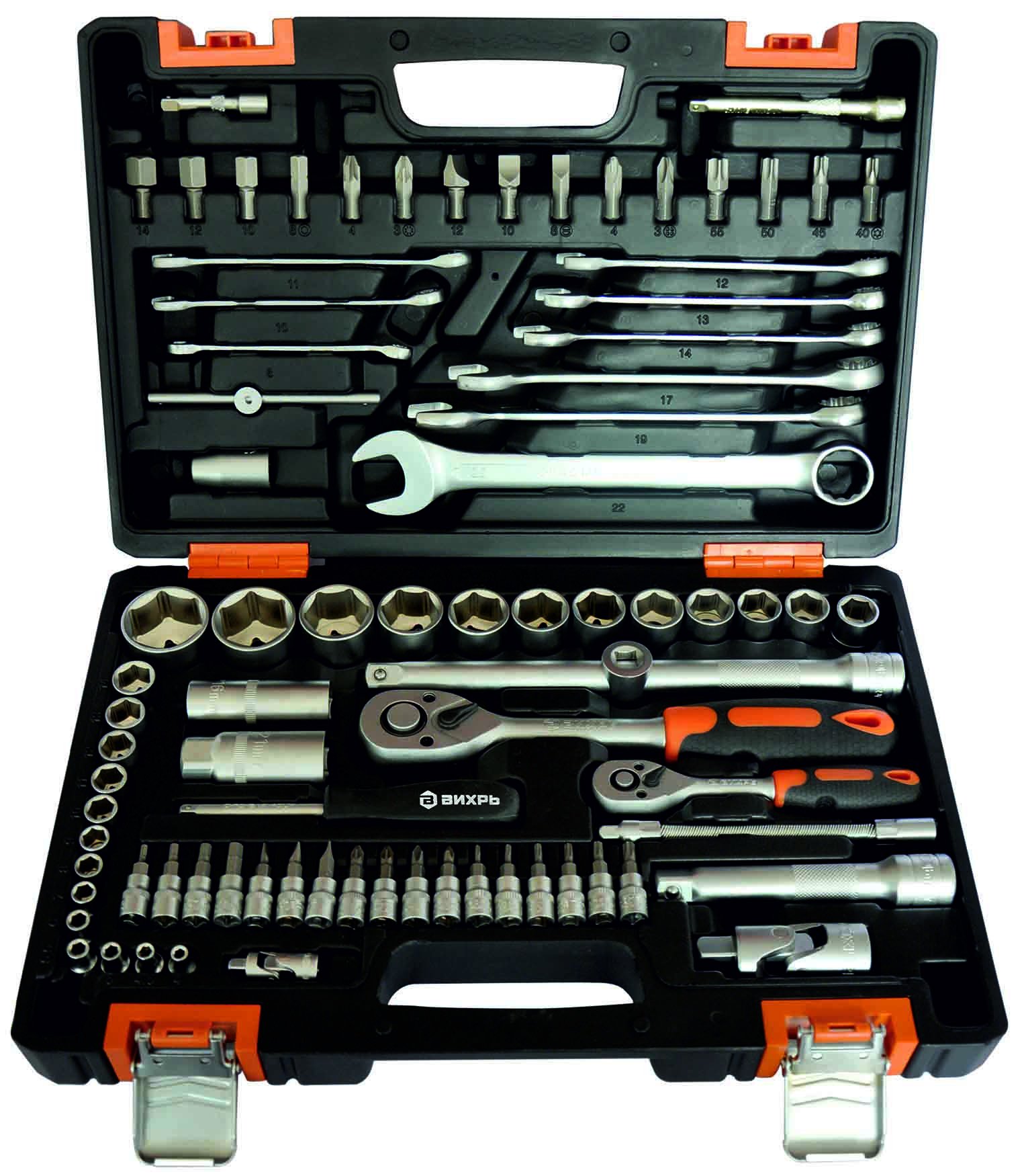 Набор инструментов ВИХРЬ 1/2", 1/4", CrV