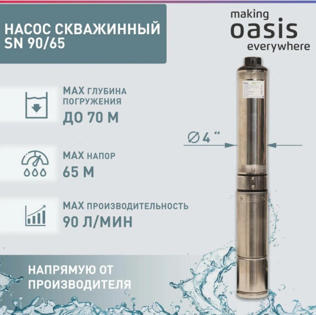 Насос скважинный Oasis 90/65 SN