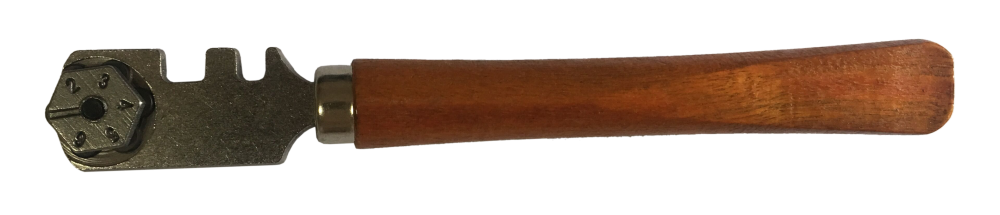 Стеклорез Sturm 1077-AL-02, с дерев.ручкой, 6-роликовый