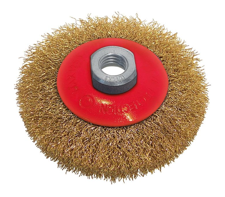 Корщетка-колесо USPEX с наклоном 125мм, гайка М14 /39052/