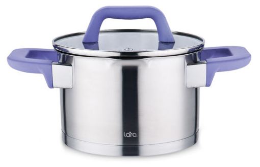 Кастрюля LARA LR02-253 серия ЛАВАНДА (нерж) 3,8л