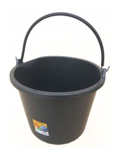 Ведро строительное круглое Flexible 12л резинопластик /Plastiko/2676