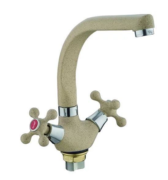 Кух.смеситель FRAP F5408-21 с кран-буксой, беж.