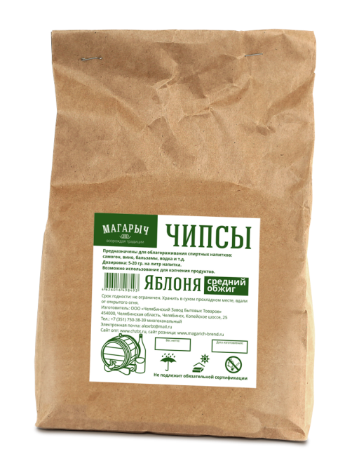 Чипсы МАГАРЫЧ Яблоня 300гр, средний обжиг