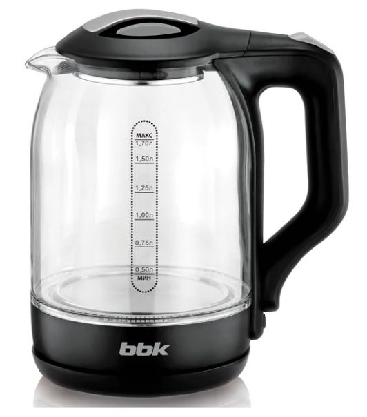 Чайник BBK EK1724G черный/стекло
