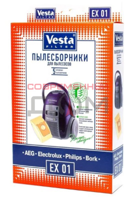 Пыл-ки и фильтры для пылесосов VESTA-FILTER EX 01