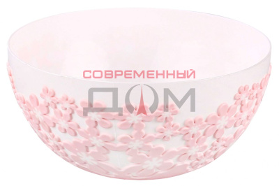 Салатник "Бархат" 1,2л круглый (розовый)/М7271 Башкирия