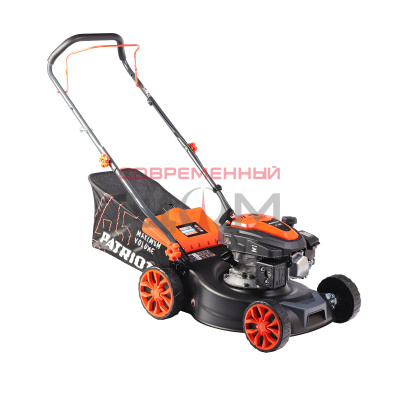 Газонокосилка бензин. PATRIOT PT 400 /41см, 3,5л.с, 130сс, трав. 45л ткань, 3 уровня(25-65), метал.