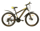 Велосипед Pioneer Tornado 24"/14" black-yellow-orange