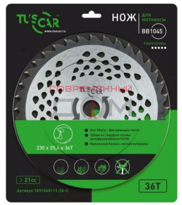 Нож TUSCAR BB1045 Professional, 230х25,4х36T Duo Sharp