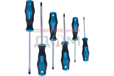 Набор отвёрток слесарных Oasis CR-MO (SL3,5,6/PH 0,1,2)