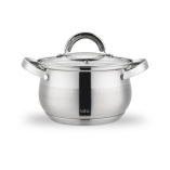 Кастрюля LARA LR02-462 серия СИМФОНИЯ (нерж) 20x12,5см 3.9л, 5-ти сл.индукционное капс.дно, все типы