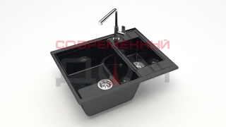 Кух.мойка Granit MARRBAXX глянц Жаклин Z190 Q4 (ЧЁРН)