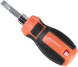 Отвёртка PATRIOT с двусторонним стержнем, CR-V, PH2-SL6 x 38, 2-х компонентная рукоятка Отвёртка PATRIOT с двусторонним стержнем, CR-V, PH2-SL6 x 38, 2-х компонентная рукоятка