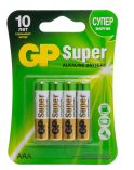Батарейка GP SUPER 4 шт AA блистер