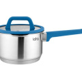 Сотейник LARA LR03-04 серия САПФИР 16x11м 2л, индукц. дно, крышка стекло/силикон, слив.3/6мм