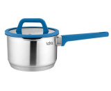 Сотейник LARA LR03-04 серия САПФИР 16x11м 2л, индукц. дно, крышка стекло/силикон, слив.3/6мм