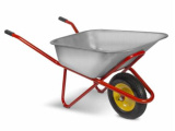 Тачка строительная Profi PU одноколесн, сталь,220кг,110л, 0.8мм, втулка d16 мм,PU4.00х8, красная,Корона 31.110.220