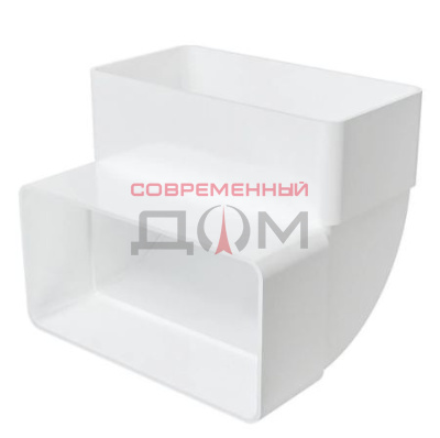 Колено вертикальное пластик ERA 90*, 60х120 /612КВП/