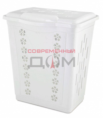 Корзина д/белья 60л (белый) /М8342/ Башкирия