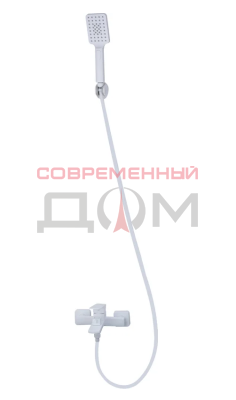 Смеситель для ванной "Oasis" L2008MW_Sal /бел.,однорычажный, присоед.р-р G1/2, корп. латунь