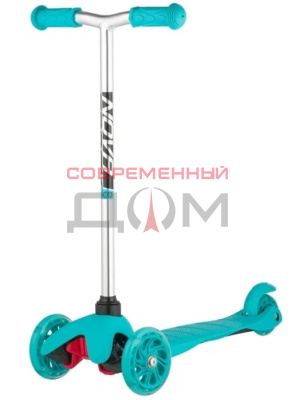 Самокат детский NOVATRACK 120DISCOKIDS.SGN20 Кикборд бирюзовый 140996