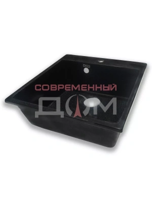 Кух.мойка Granit MARRBAXX глянц Люкс Z42 Q4 (ЧЁРН), квадратная, 500х500х175
