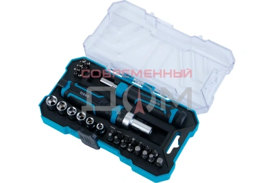 Отвертка реверсивная Oasis с насадками (31 предм.)