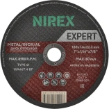 Диск абразивный NIREX Expert 180*1.6*22.2 метал/нерж/алюм NADE18016