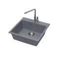Кух.мойка Granit MARRBAXX глянц Люкс Z42 Q8 (ТЁМНО СЕРАЯ), квадратная, 500х500х175