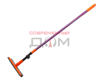 Швабра для мытья окон PERFECTO LINEA 1.5м, губчатая, с крепежным колесом с винтом, Быстро-чисто