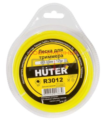 Леска для триммера HUTER R3012 круг