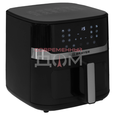 Аэрогриль BRAYER 2040BR /1800 Вт,10 л, t. 200С, съемная решетка, таймер, LCD-дисплей, 12 программ