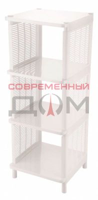Этажерка универсальная "Лайт" 4-х секц. (белый)/М7556/ Башкирия