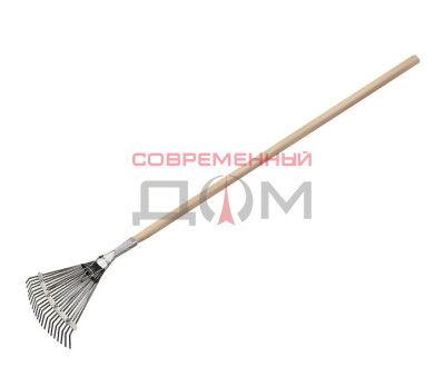 Грабли USPEX раздвижные пластинчатые, оцинков, с черенком, 270*430мм, L 1490 мм, 20 зубьев /77001/