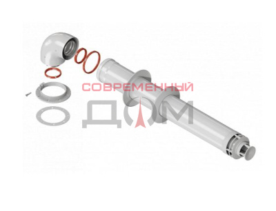Комплект дымоходов 60/100 на Navien S/C/E NGB Baxi ECO Nova /classic бел.