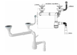 Сифон AV Engineering для кухни с круглым переливом