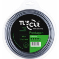 Леска для триммера TUSCAR Pentagon, Premium 2,4мм*44м
