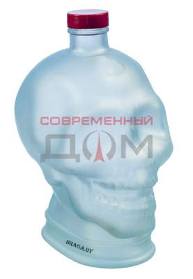 Бутылка стеклянная "Череп" 1,0л, 62-В32-1000