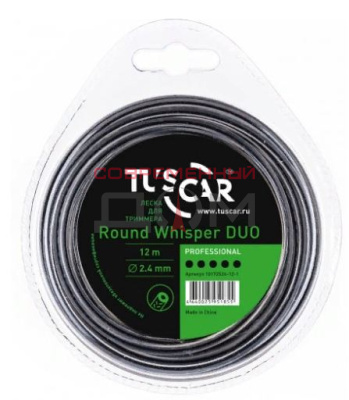 Леска для триммера TUSCAR Round Whisper DUO