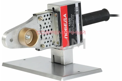 Аппарат для сварки ПВХ труб ПОБЕДА ПТ-1500 /1500Вт., 3 насадки, металлический кейс/